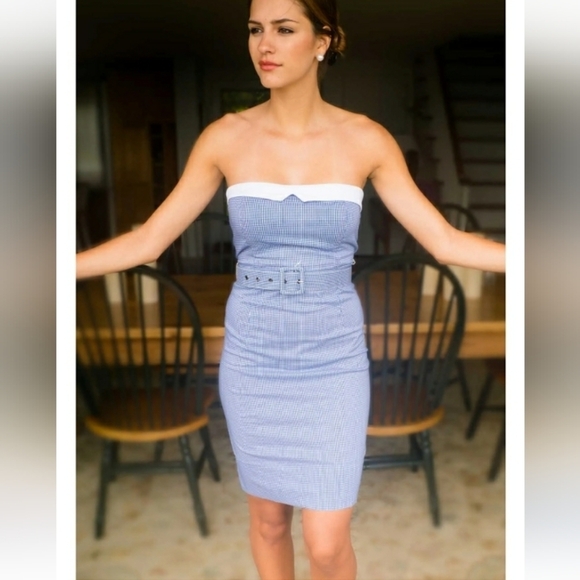 Gretchen scott Cotton Spandex Dress - The Galley Gingham small - Picture 3 of 13